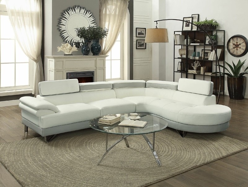 Ketan 102" Wide Faux Leather Right Hand Facing Sofa & Chaise