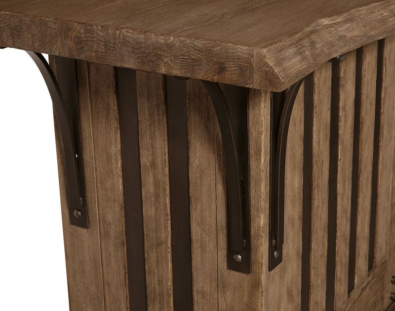 Keyon Wooden Bar with Wine Storage