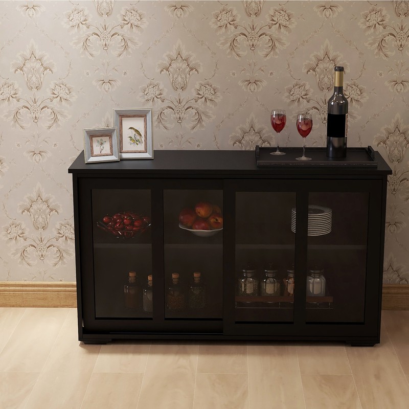 Khyrie 41.92'' Wide Mirrored Back China Cabinet