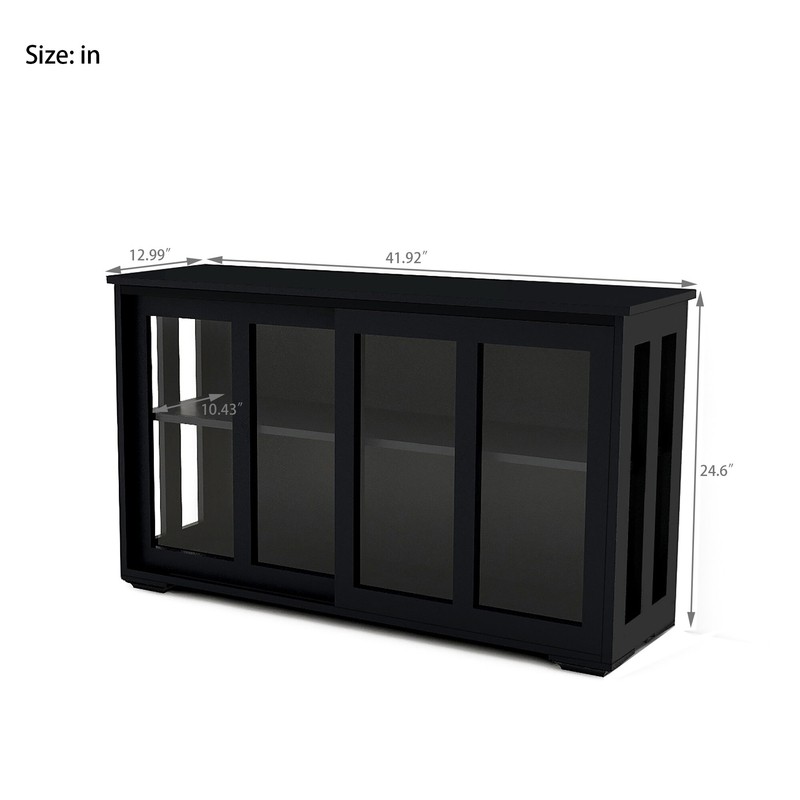 Khyrie 41.92'' Wide Mirrored Back China Cabinet