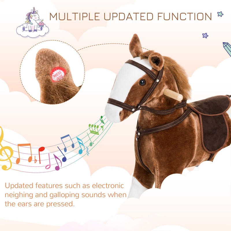 Kids Plush Pony Rocking Horse