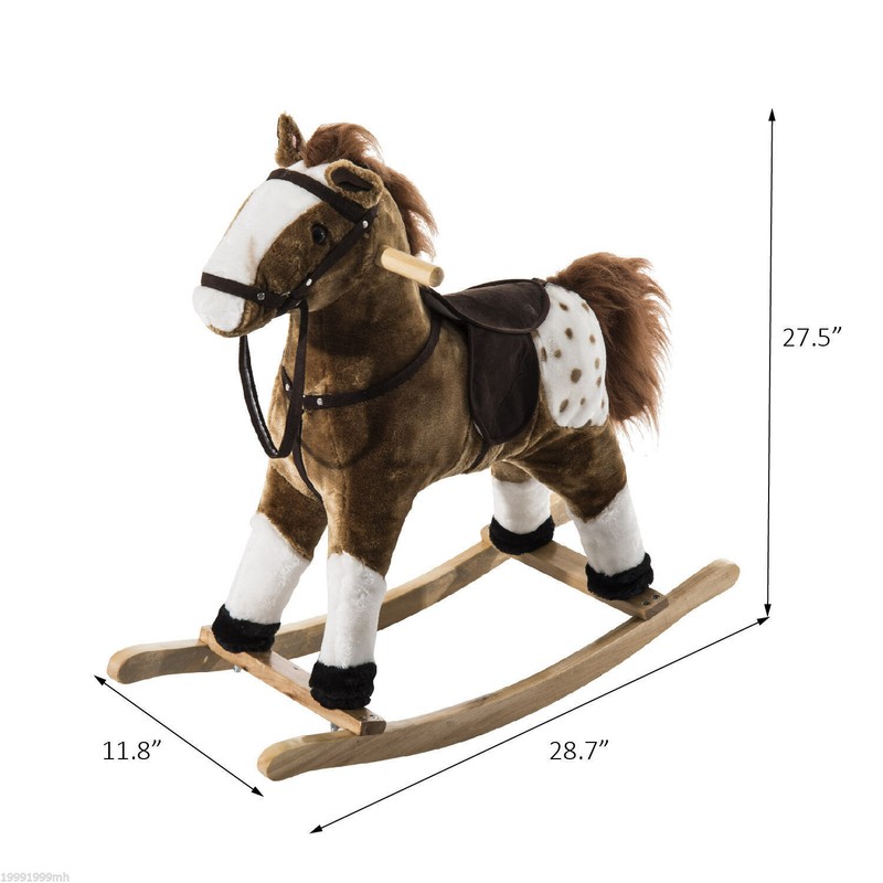 Kids Plush Pony Rocking Horse