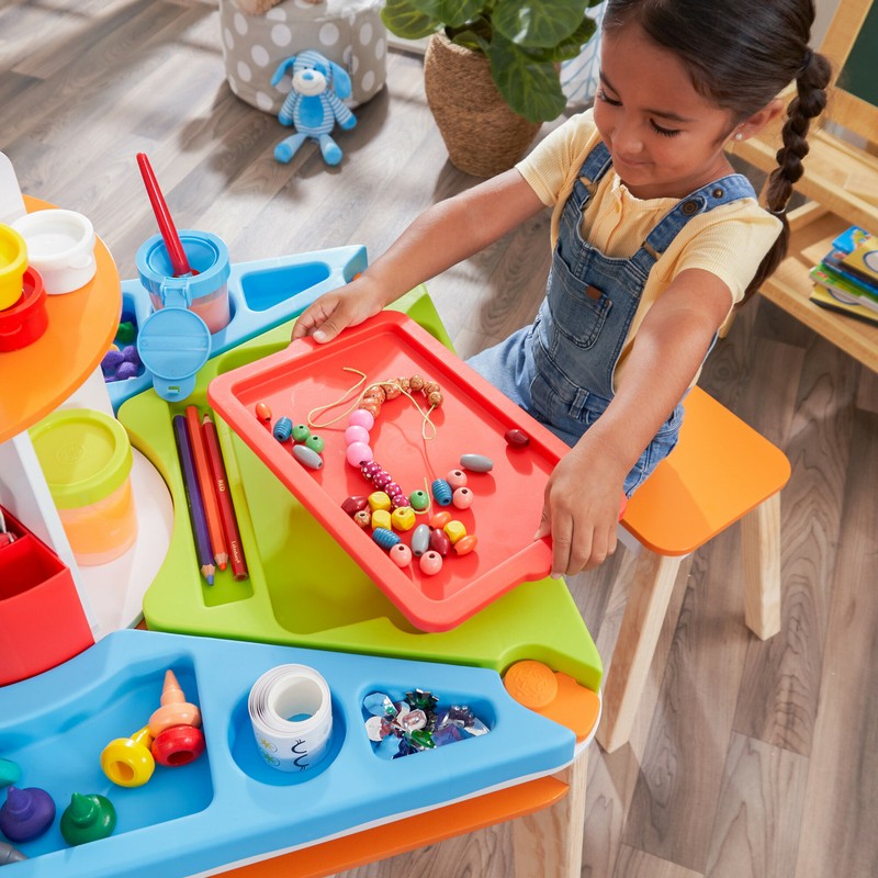 Kids Rectangular Arts And Crafts Table and Chair Set