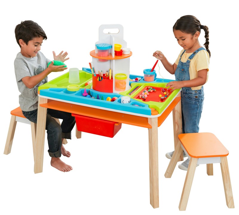 Kids Rectangular Arts And Crafts Table and Chair Set