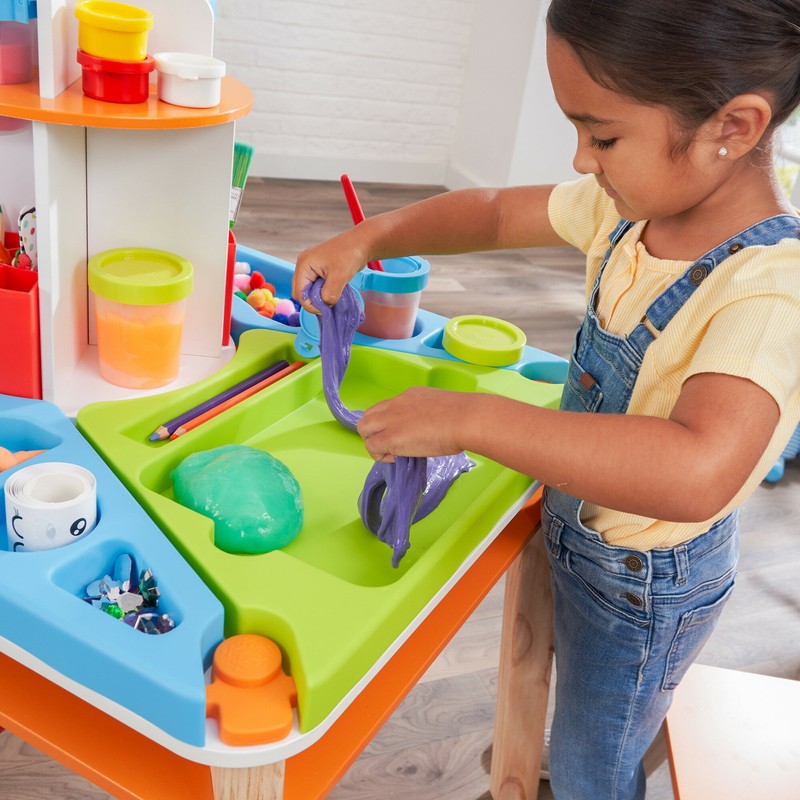 Kids Rectangular Arts And Crafts Table and Chair Set