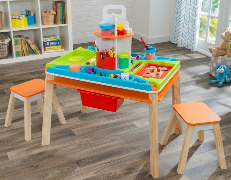 Kids Rectangular Arts And Crafts Table and Chair Set