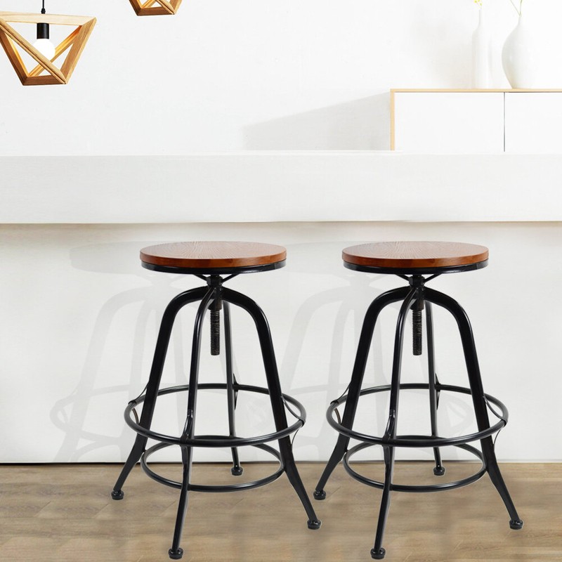 Kinser Solid Wood Adjustable Height Bar Stool