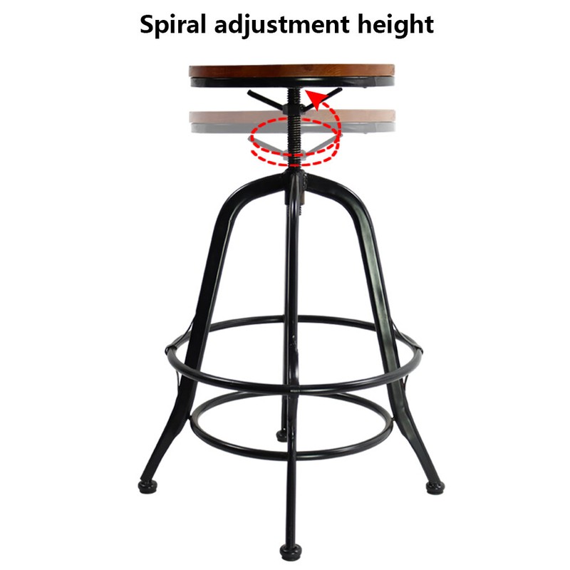 Kinser Solid Wood Adjustable Height Bar Stool