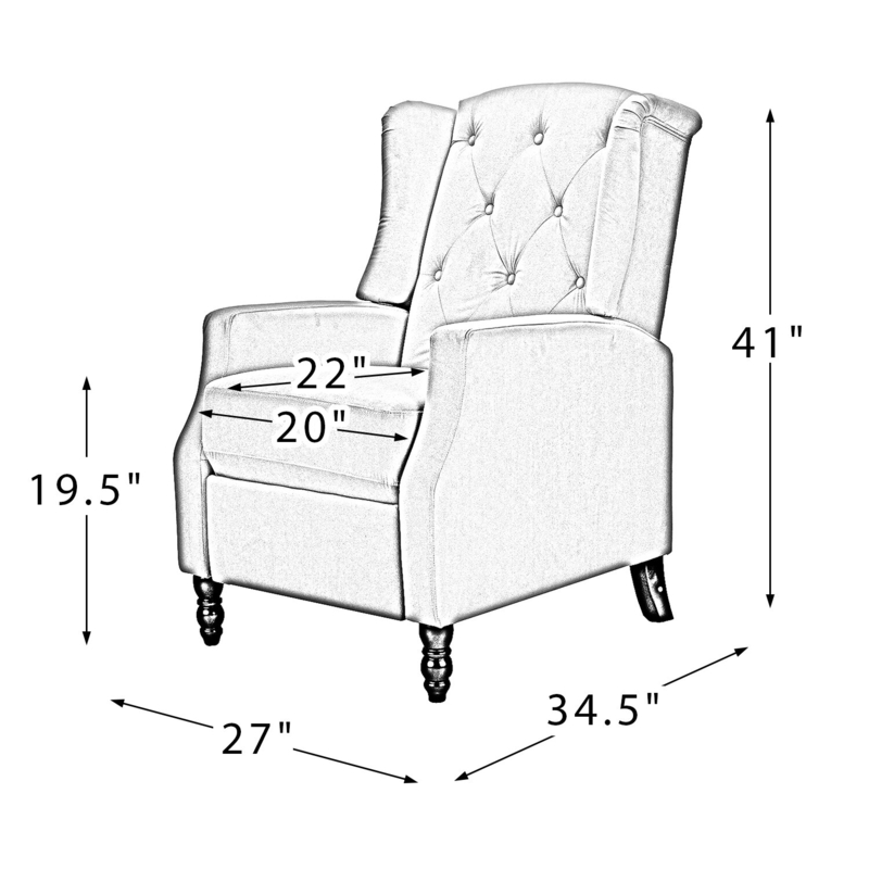 Kostya 27'' Wide Manual Wing Chair Recliner