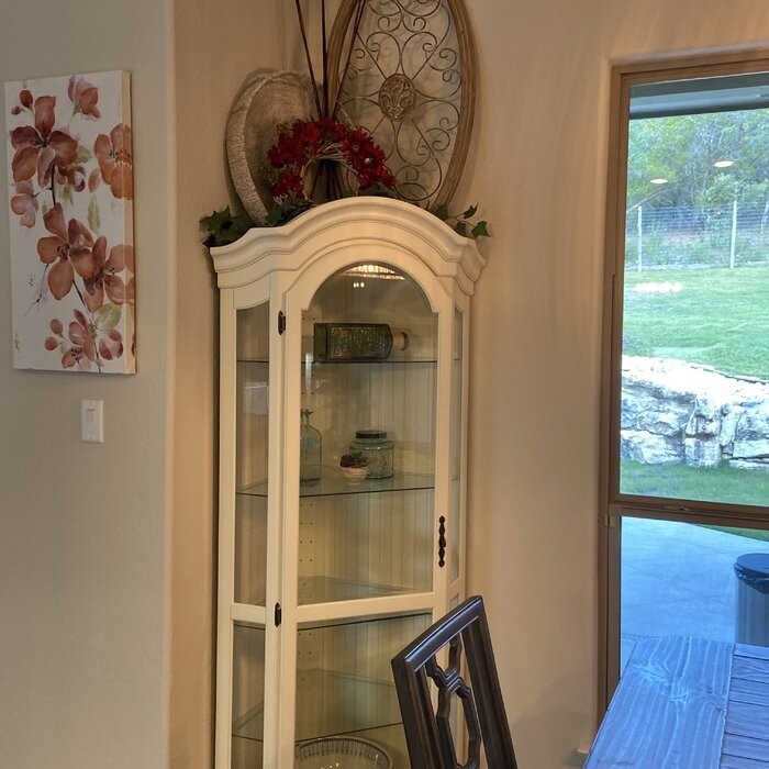 Kyles 34.65'' Wide Solid Wood Curio Cabinet with Lighting