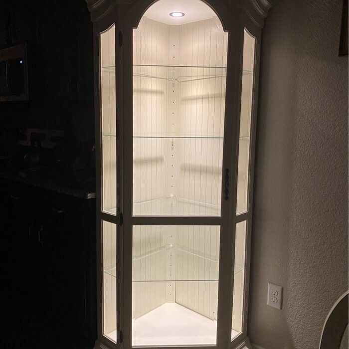 Kyles 34.65'' Wide Solid Wood Curio Cabinet with Lighting