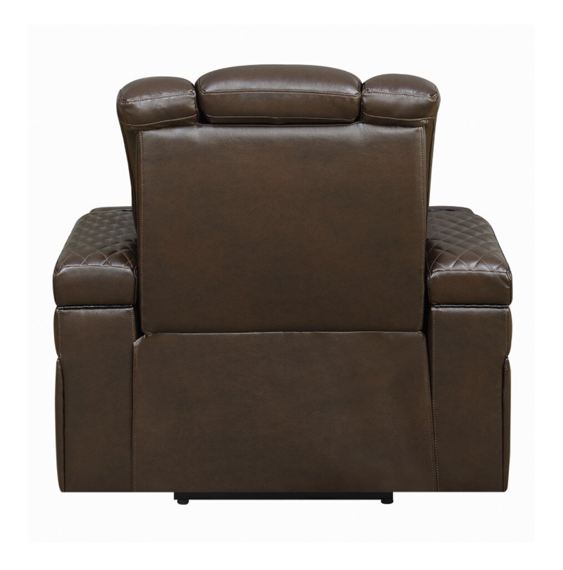 Laddie 38'' Wide Faux Leather Power Wall Hugger Standard Recliner