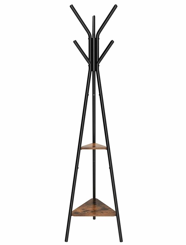 Lakwanzaa 19.3'' Wide Freestanding Coat Rack with Storage