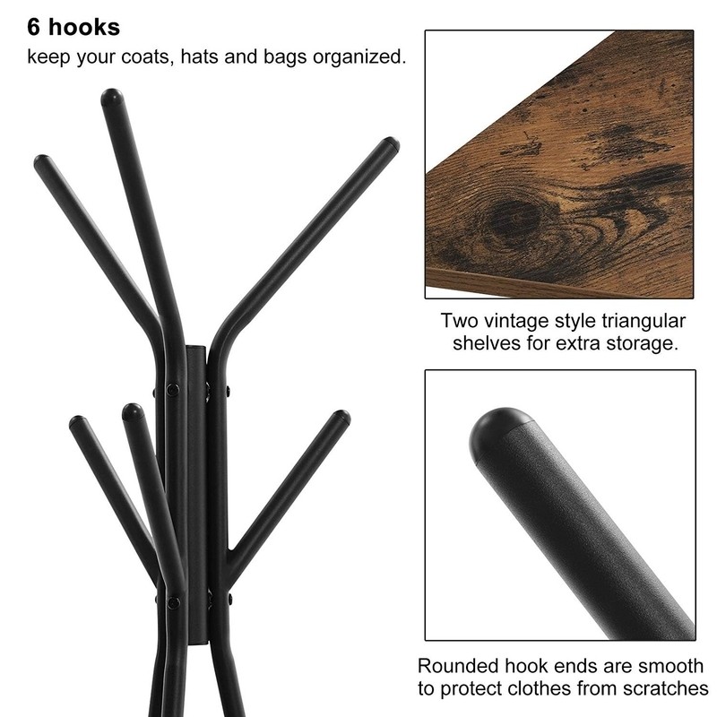 Lakwanzaa 19.3'' Wide Freestanding Coat Rack with Storage