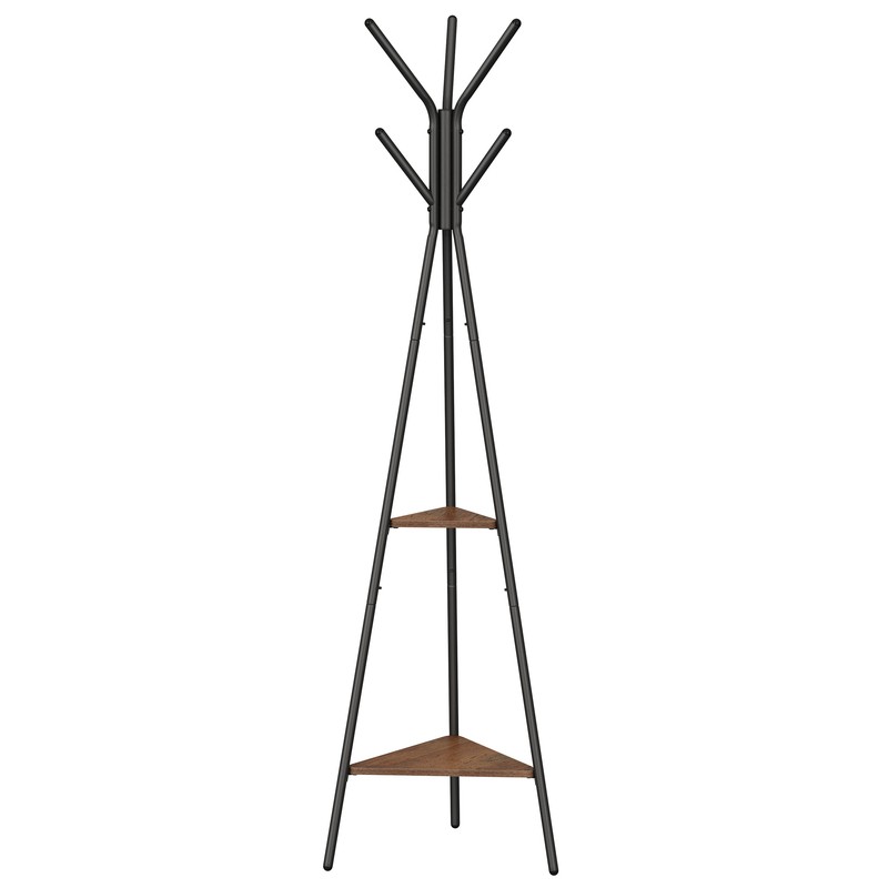 Lakwanzaa 19.3'' Wide Freestanding Coat Rack with Storage