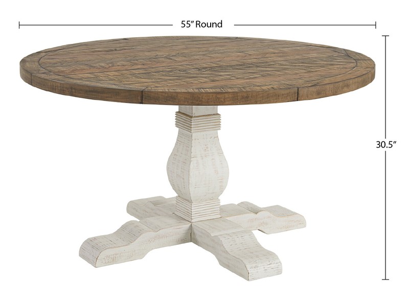 Laliberte 55'' Pine Solid Wood Pedestal Dining Table
