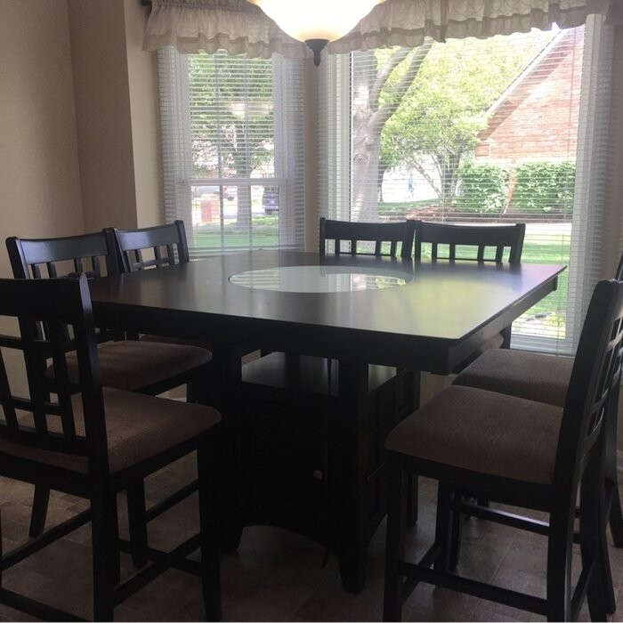 Landgraf Counter Height 51.5'' Pedestal Dining Table