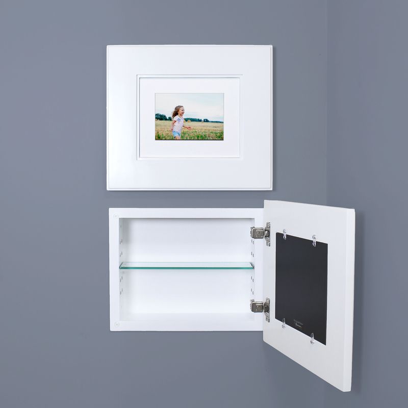 Landscape Recessed Framed 1 Door Medicine Cabinet with 1 Adjustable Shelf