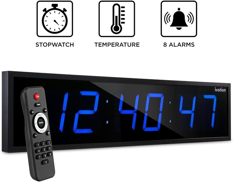 Large Digital LED Calendar Wall Clock