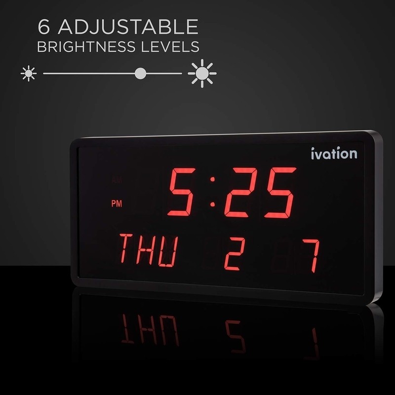 Large Digital LED Wall Clock
