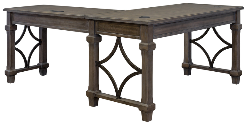 Elegant Solid Wood L Shaped Office Desk