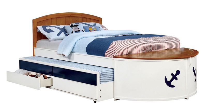 Latrell Twin 2 Drawer Mate's & Captain's Bed with Trundle by Sunside Sails