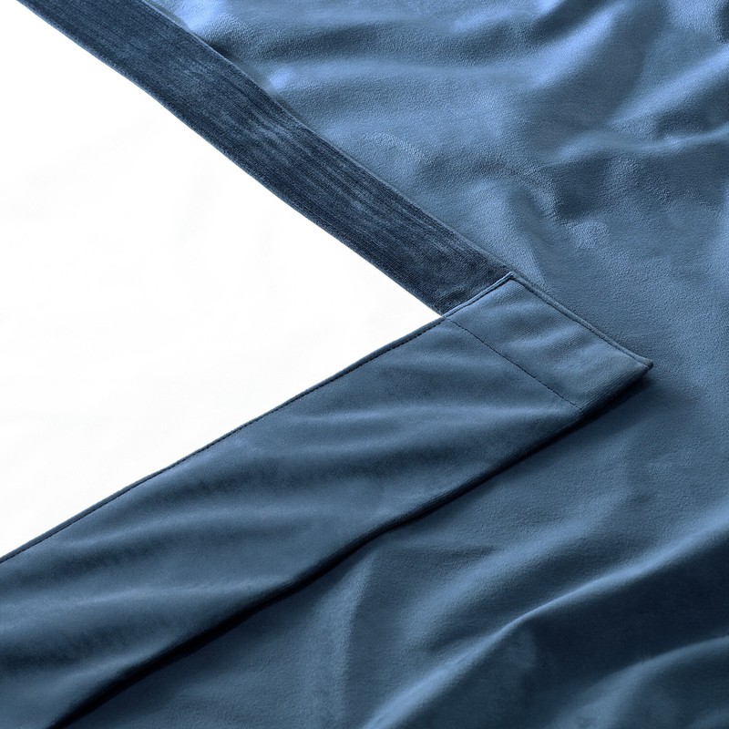Leitch Velvet Solid Color Blackout Thermal Grommet Single Curtain Panel
