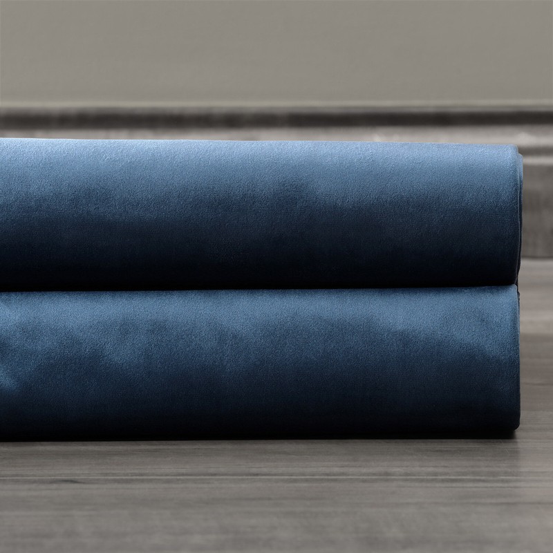 Leitch Velvet Solid Color Blackout Thermal Grommet Single Curtain Panel