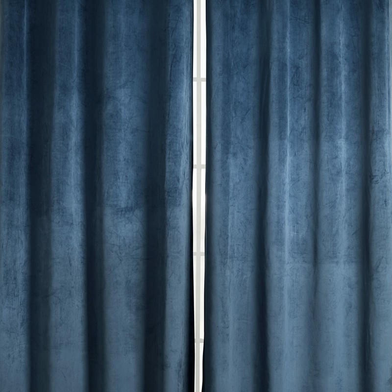 Leitch Velvet Solid Color Blackout Thermal Grommet Single Curtain Panel