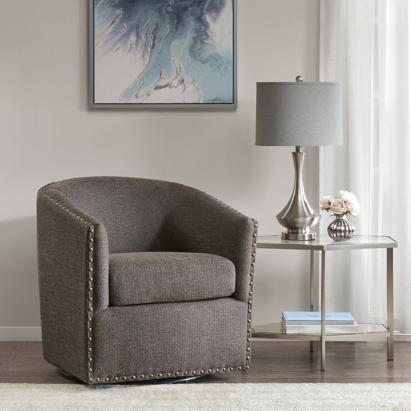 Leominster 28'' Wide Swivel Barrel Chair