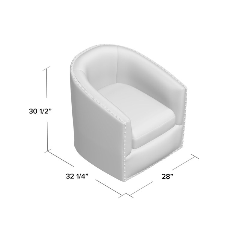 Leominster 28'' Wide Swivel Barrel Chair
