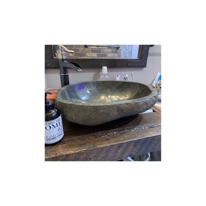 Leos Stone Oval Vessel Bathroom Sink