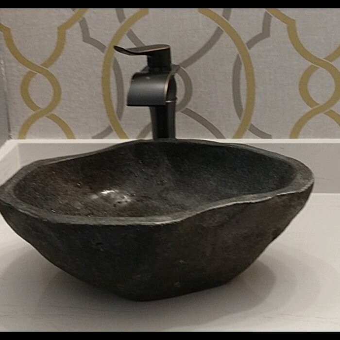Leos Stone Oval Vessel Bathroom Sink