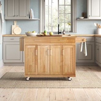 Kitchen Island With Cutting Board Top - Foter