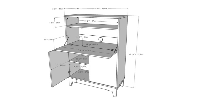 Lindbergh Secretary Desk