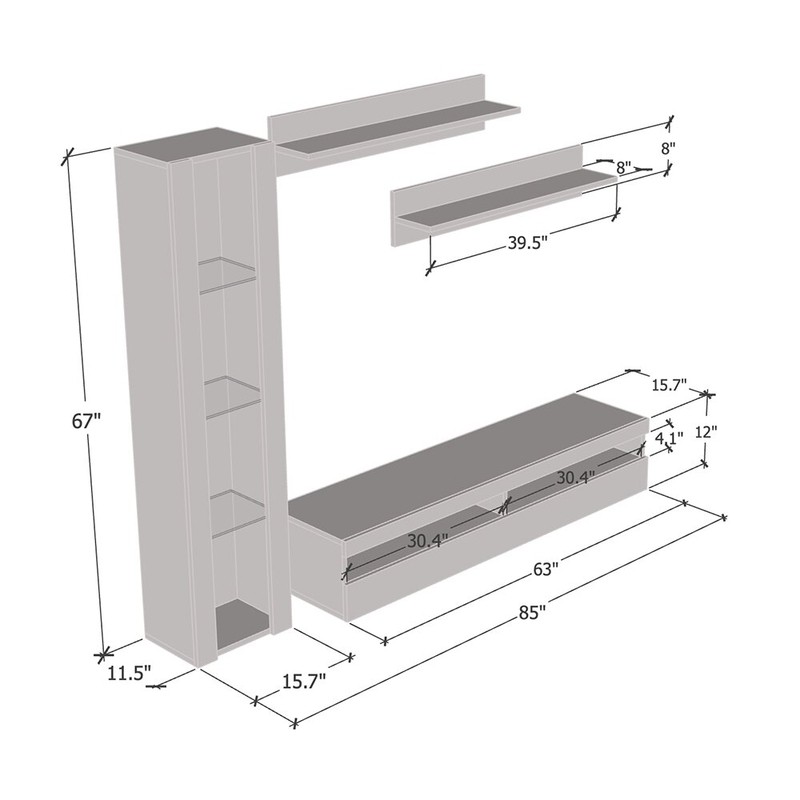 Lineberry Entertainment Center for TVs up to 70"