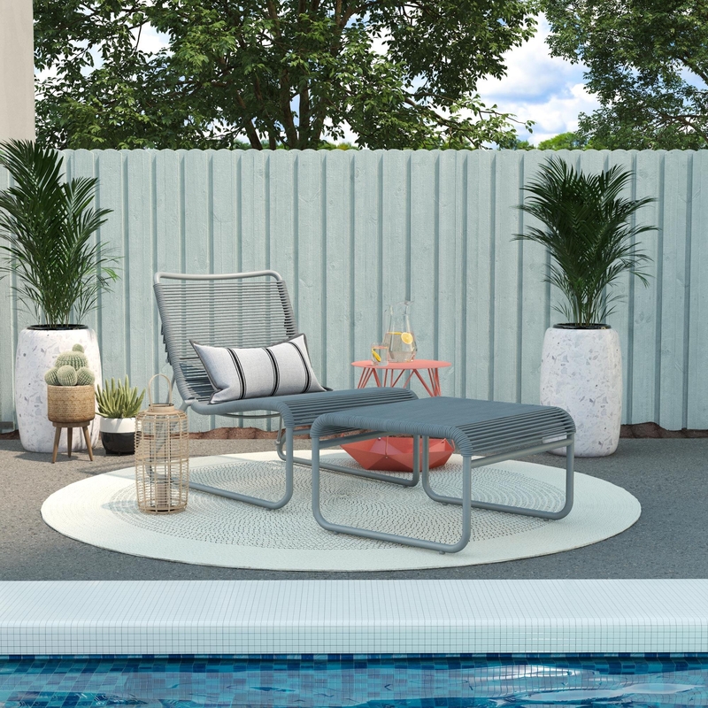 Lita Patio Chair and Ottoman