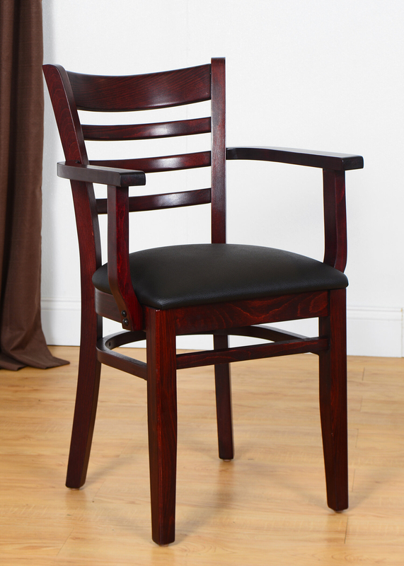 cheap wooden chair with arms