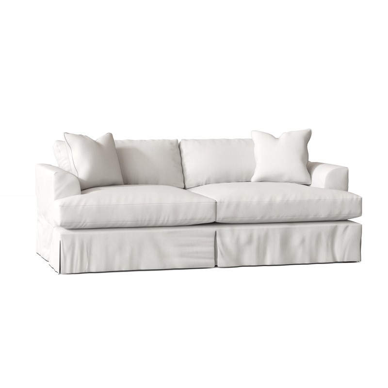 Lucia 93'' Recessed Arm Slipcovered Sofa with Reversible Cushions