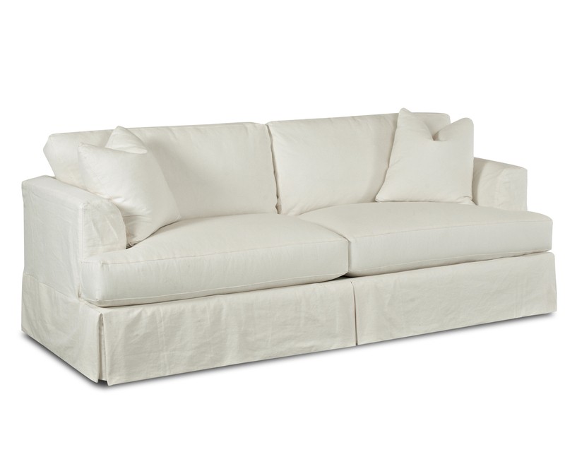 Lucia 93'' Recessed Arm Slipcovered Sofa with Reversible Cushions