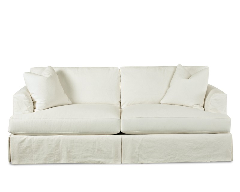 Lucia 93'' Recessed Arm Slipcovered Sofa with Reversible Cushions