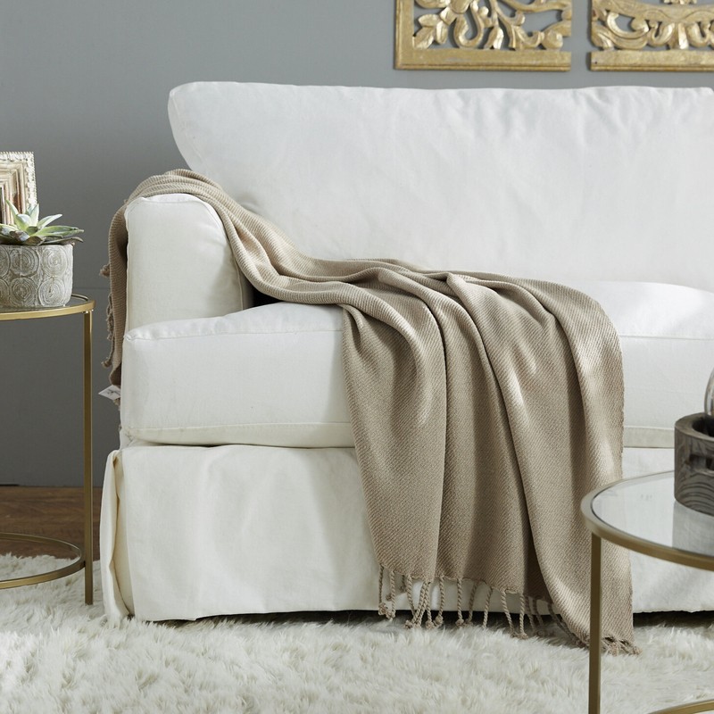 Lucia 93'' Recessed Arm Slipcovered Sofa with Reversible Cushions