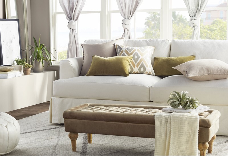 Lucia 93'' Recessed Arm Slipcovered Sofa with Reversible Cushions