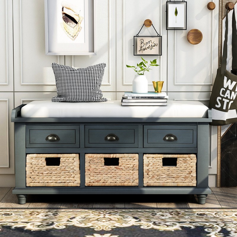 Lumpkins Drawers Storage Bench