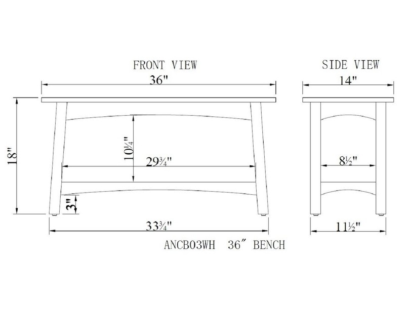 Lund Shelves Bench