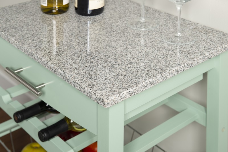 Macy 22.88'' Wide Rolling Kitchen Cart with Granite Top