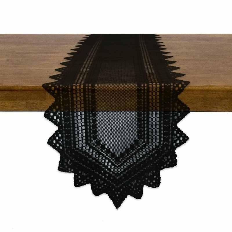 Mapleville Solid Color Lace Table Runner