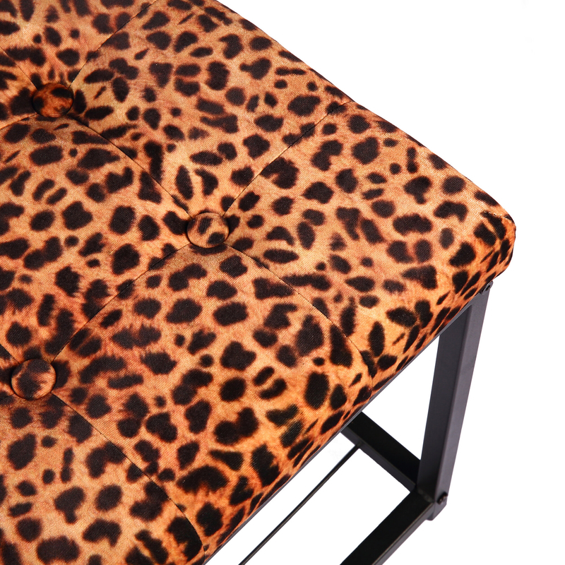 Marcell 14.56'' Wide Tufted Square Animal Print Standard Ottoman