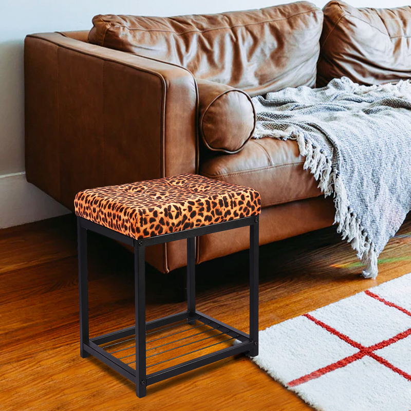 Marcell 14.56'' Wide Tufted Square Animal Print Standard Ottoman