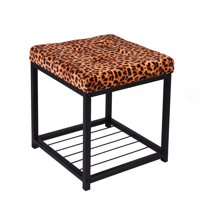 Marcell 14.56'' Wide Tufted Square Animal Print Standard Ottoman